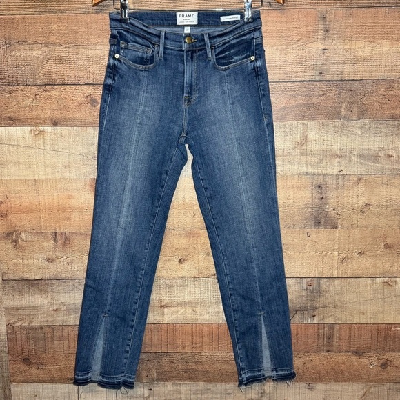 FRAME Denim Jeans Le Nouveau Straight Raw Hem Jeans in Sheffield size 26* - Picture 2 of 16